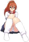  brown_eyes cellphone gyaru ichigo_100_percent jinroku kitaooji_satsuki knees_together_feet_apart kogal loose_socks panties pantyshot pantyshot_(sitting) phone red_hair school_uniform sitting socks solo underwear white_panties 