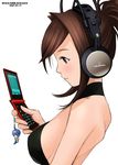  audio-technica brown_hair cellphone headphones original phone ryu_(ryu's_former_site) solo 