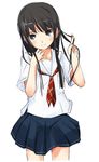  black_hair futami_eriko ixy kibina_high_school_uniform kimi_kiss long_hair school_uniform skirt solo 