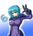  artist_request bodysuit lowres lyrical_nanoha mahou_shoujo_lyrical_nanoha_strikers numbers'_uniform numbers_(nanoha) purple_bodysuit sein_(nanoha) solo 