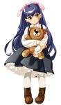  dress miyata_souji original pantyhose solo stuffed_animal stuffed_toy teddy_bear 