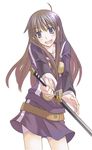  bangs hayate_x_blade kuga_jun muraya_yoshihisa solo sword weapon 