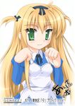  blonde_hair eccentriky long_hair maid original ribbon smile solo 