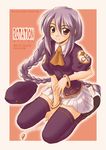  braid hirasaka_makoto melty_blood purple_eyes purple_hair single_braid sion_eltnam_atlasia solo thighhighs tsukihime zettai_ryouiki 