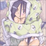  artist_request blanket komori_kiri long_hair lowres oekaki panties quilt sayonara_zetsubou_sensei solo underwear 