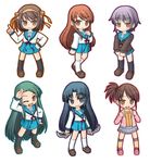  amamiya_minato asahina_mikuru asakura_ryouko blue_sailor_collar brown_hair chibi kita_high_school_uniform kyon_no_imouto long_hair multiple_girls nagato_yuki sailor_collar school_uniform serafuku short_hair suzumiya_haruhi suzumiya_haruhi_no_yuuutsu tsuruya very_long_hair 