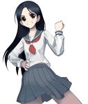  bangs kitsu_chiri ktl_(kuoting) parted_bangs sayonara_zetsubou_sensei school_uniform solo 