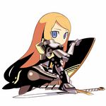  armor blonde_hair blue_eyes himukai_yuuji long_hair paladin_(sekaiju) sekaiju_no_meikyuu shield solo sword weapon 
