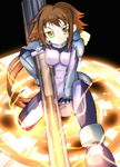  artist_request bangs brown_hair dieci_(nanoha) lyrical_nanoha mahou_shoujo_lyrical_nanoha_strikers numbers'_uniform numbers_(nanoha) solo 