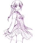  arin graphite_(medium) luna_lia monochrome original pangya sketch solo thighhighs traditional_media 