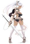  aka_ume ass copyright_request fantasy solo sword thighhighs weapon white_hair 