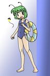  antennae bug firefly green_hair horten innertube insect one-piece_swimsuit solo swimsuit touhou wriggle_nightbug 