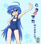  furiri izumi_konata lucky_star mole mole_under_eye name_tag one-piece_swimsuit school_swimsuit solo swimsuit 