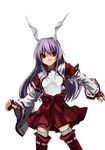  adapted_uniform alternate_costume animal_ears bunny_ears nontraditional_miko reisen_udongein_inaba shimadoriru solo thighhighs touhou 