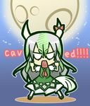  artist_request caved chibi ex-keine horn_ribbon horns kamishirasawa_keine long_hair ribbon solo touhou 