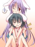  animal_ears bangs bunny_ears inaba_tewi lowres multiple_girls reisen_udongein_inaba toshihiro touhou 