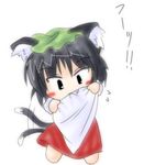  animal_ears bangs cat_ears chen lowres r_pascal solo touhou 