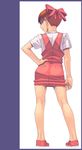  bow from_behind gegege_no_kitarou go_robots hair_bow hand_on_hip looking_back nekomusume nekomusume_(gegege_no_kitarou_5) orange_hair pink_bow short_hair solo standing 