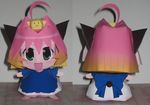  ahoge animal_ears bird cat_ears chick gradient_hair multicolored_hair papercraft photo potemayo potemayo_(character) 