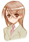  blazer blush copyright_request glasses hair_ornament hairclip jacket keuma school_uniform solo 