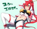  bandeau long_hair red_hair sanae_(satansanae) solo space_yoko strapless tengen_toppa_gurren_lagann tubetop yoko_littner 