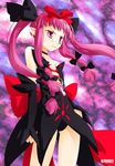  copyright_request noto_(soranoto) pink_eyes pink_hair pointy_ears solo twintails 