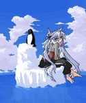  bird lowres mof mof's_silver_haired_twintailed_girl oekaki original penguin solo 