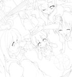  :o ;) ^_^ ahoge bow buriki cirno closed_eyes dress elbow_gloves from_above gap gloves greyscale hair_bow hairband hakurei_reimu hat horns ibuki_suika ice kettle kirisame_marisa lineart long_hair lying mob_cap monochrome multiple_girls on_stomach one_eye_closed pouring puffy_short_sleeves puffy_sleeves short_sleeves smile tongue tongue_out touhou water wristband yakumo_yukari 