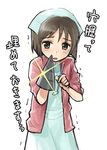  drill face hagiwara_yukiho heebee idolmaster idolmaster_(classic) idolmaster_1 nurse solo 