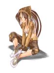  bandana between_legs blush hand_between_legs morii_shizuki ragnarok_online sitting solo thief_(ragnarok_online) 