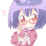  bangs chibi glasses mahou_sensei_negima! mirai_(sugar) miyazaki_nodoka solo 