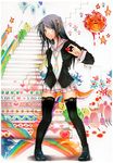 bad_deviantart_id bad_id black_hair copyright_request heart jonathan_liang long_hair necktie shoes skirt smile solo stairs thighhighs 