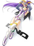  angelan long_hair mecha_musume pointy_ears ponytail rokuwata_tomoe solo thighhighs virtual_on 