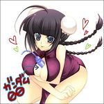  artist_request between_breasts breasts bun_cover china_dress chinese_clothes double_bun dress gundam gundam_00 large_breasts lowres solo wang_liu_mei 