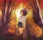  animal_ears autumn cat_ears maimu nature original scenery solo 