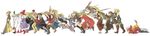  abekawa absurdres archer_(fft) arithmetician_(fft) armor bandana black_legwear black_mage black_mage_(fft) blonde_hair blush boots bow_(weapon) cape chemist_(fft) dancer_(fft) dragoon dragoon_(fft) everyone final_fantasy final_fantasy_tactics geomancer_(fft) gloves hair_bun hat headband heart helmet highres knight_(fft) long_hair long_image mime_(fft) monk_(fft) multiple_girls mystic_(fft) ninja_(fft) orator_(fft) pantyhose polearm ponytail running samurai_(fft) shadow sheath sheathed short_hair spear squire_(fft) striped summoner_(fft) sword thief_(fft) time_mage time_mage_(fft) weapon white_mage white_mage_(fft) wide_image 