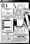  claymore claymore_(sword) databook greyscale monochrome multiple_girls sword teresa_(claymore) translated weapon yagi_norihiro 