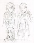  copyright_request greyscale kuroishi_ringo monochrome school_uniform sketch 
