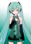  aqua_hair hatsune_miku long_hair mamoru_(arizona) solo twintails very_long_hair vocaloid 