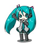  animated animated_gif aqua_hair dancing hatsune_miku long_hair lowres solo thighhighs twintails very_long_hair vocaloid 