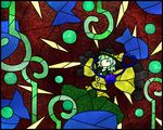  bad_id bad_pixiv_id faux_traditional_media highres komeiji_koishi koutyousan solo stained_glass touhou 