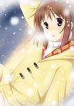  absurdres bad_id bad_pixiv_id brown_eyes brown_hair coat hairband highres kanon short_hair snow solo tsukimiya_ayu yunotimo 