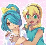  2boys crossdress crossdressing inazuma_eleven inazuma_eleven_(series) kazemaru_ichirouta miyasaka_ryou multiple_boys ribbon trap 