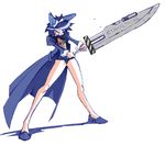  2k-tan artist_request glasses knife lowres os-tan solo sword weapon 