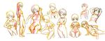  copyright_request graphite_(medium) multiple_girls nude satou_toshiyuki sketch traditional_media 