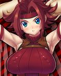  armpits arms_up blush breasts code_geass covered_nipples huge_breasts kallen_stadtfeld kink shiny shiny_clothes sleeveless sleeveless_turtleneck solo turtleneck 