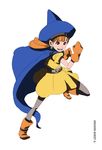  alena_(dq4) boots cape dragon_quest dragon_quest_iv gloves hat long_hair pantyhose red_eyes red_hair skirt solo yellow_skirt yupii 