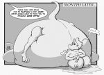  2014 anthro aubrin baby_factory big_breasts black_and_white breasts egg egg_factory english_text exhausted female greyscale huge_breasts hyper hyper_breasts hyper_pregnancy inside kerri kobold lactating monochrome multiple_scenes nude oviposition pregnant text toony 
