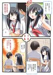  1girl 4koma amesarasa comic dress kantoku numbered_panels sailor_dress translated 