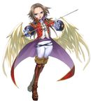  andil angel chikugen_shiina glasses shinrabanshou solo sword thighhighs weapon wings 